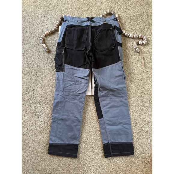 Blaklader Workwear Men's Gray Black Carpenter Utility Double Knee Work Pants - Picture 2 of 10